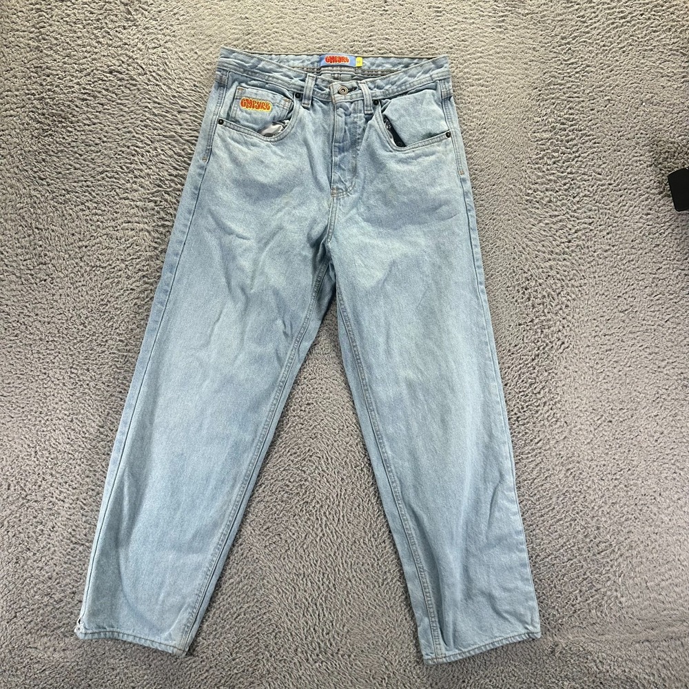 Empyre Jeans Mens 30x28 Blue Cotton Denim Straight Leg Relaxed Fit Streetwear